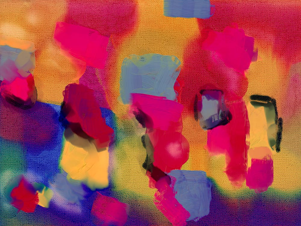 Contemporary digital art piece displayed on a screen or installation