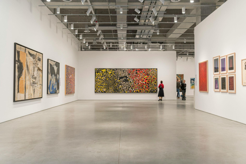 art canvases on exhibition